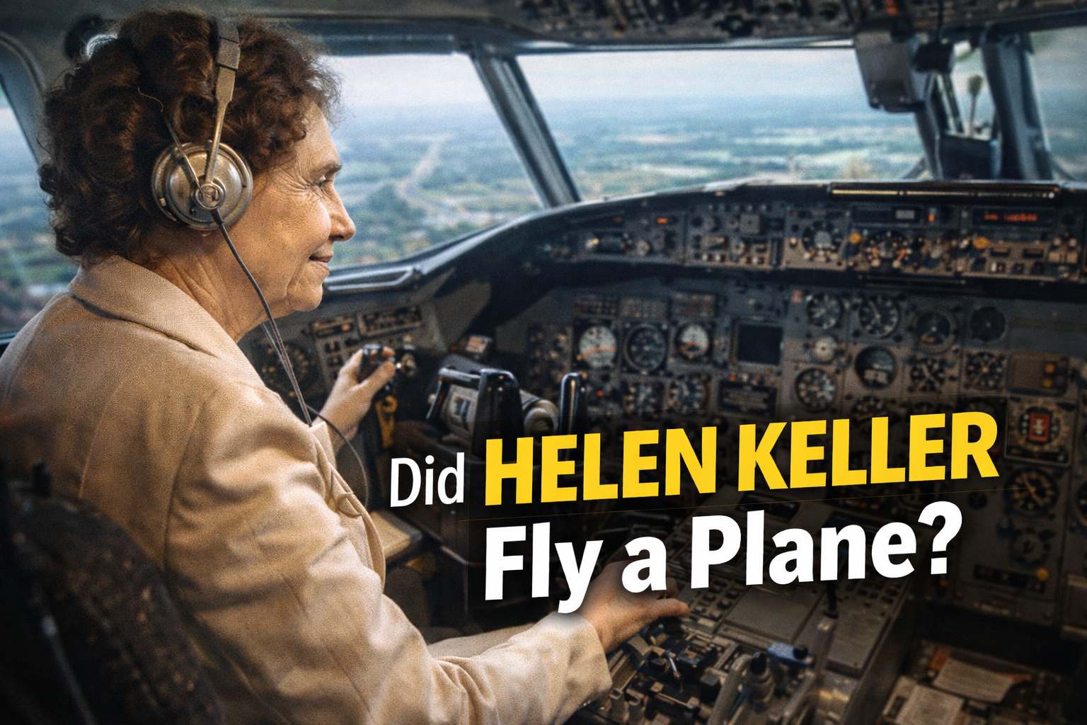 Did Helen Keller Fly a Plane