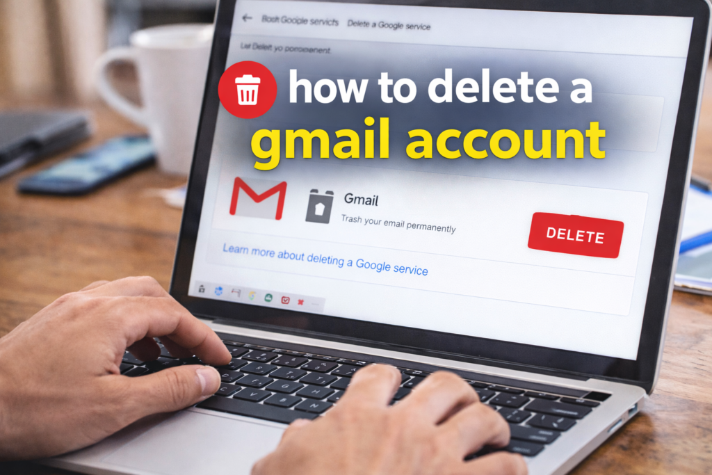 how to delete a gmail account